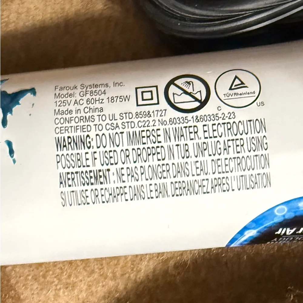 Chi pro Nano ionic technology Silver Blue Light Cleaner air Hair Dryer like new - Picture 8 of 14